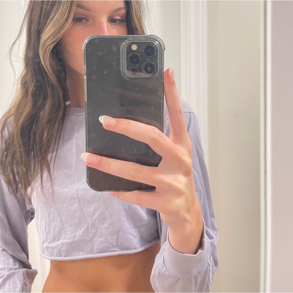 Purple cropped long sleeve - Picture 2 of 3